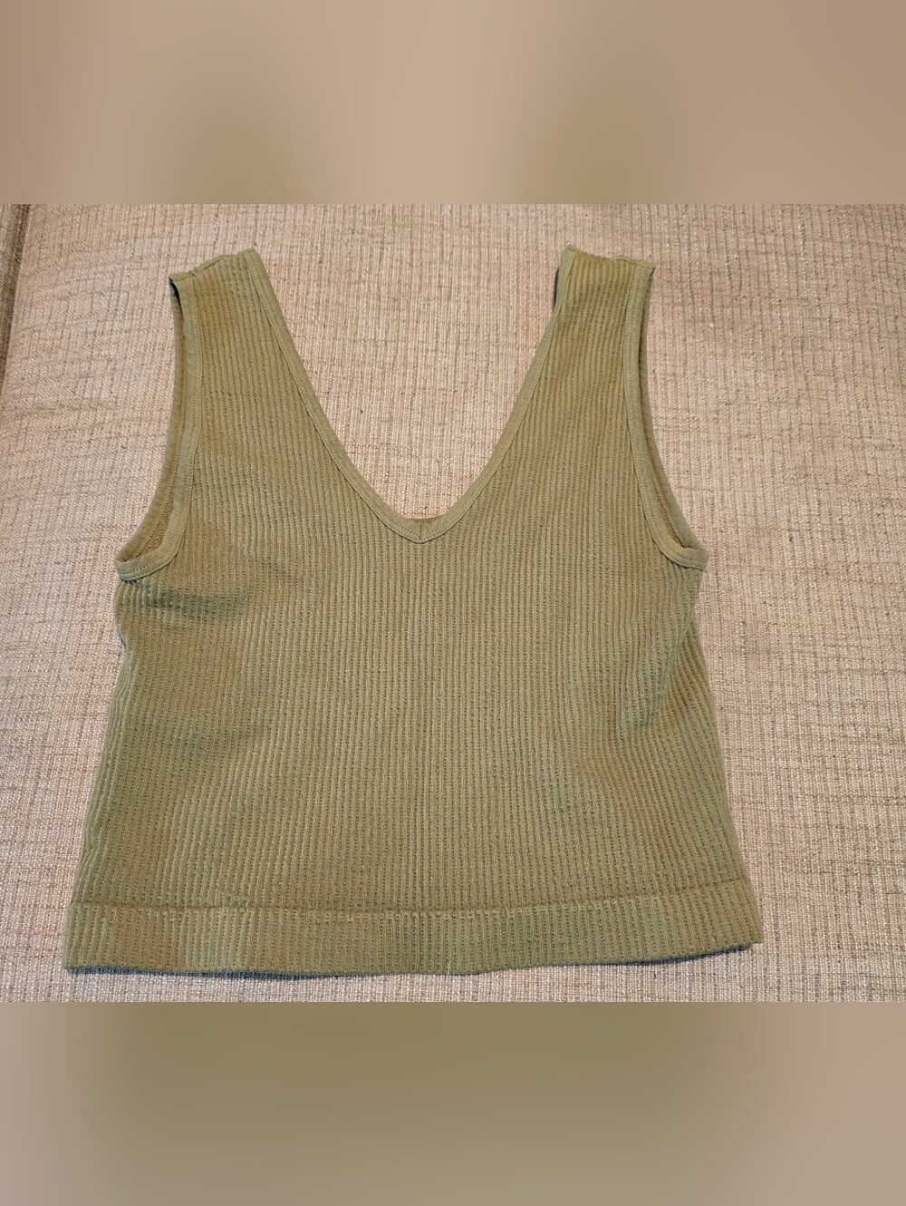 Three Bird Nest Olive Ribbed V-Neck Tank Brami